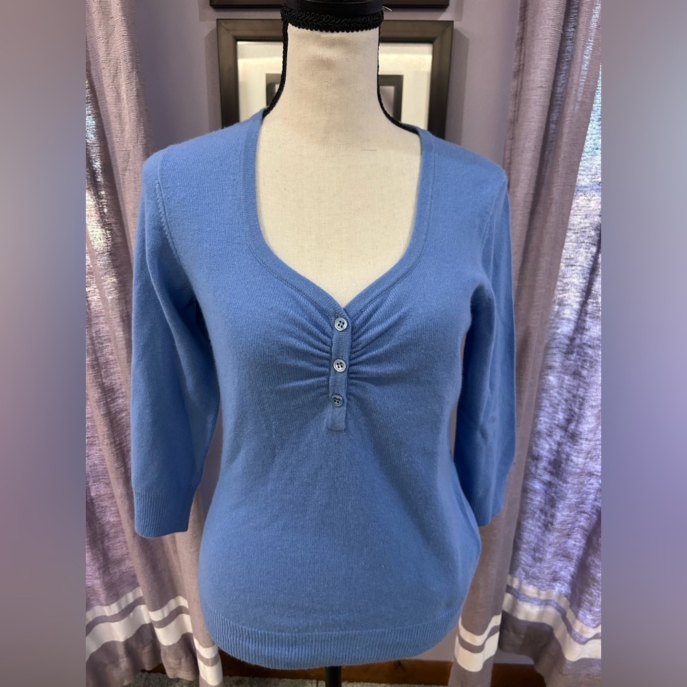 Pure Collection Blue Cashmere Sweater